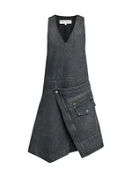 Denim Sleeveless Wrap Dress