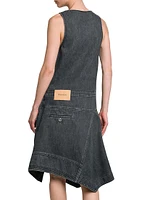 Denim Sleeveless Wrap Dress