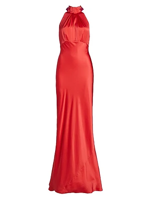 Michelle Hammered Silk Gown