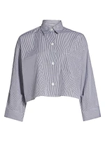 Next Ex Striped Tailored Crop Top