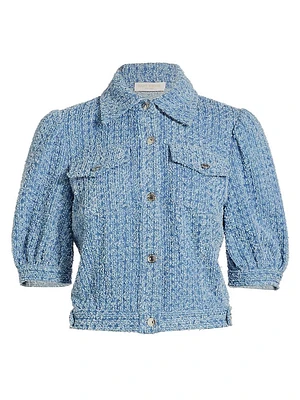 Ardith Bouclé Puff-Sleeve Jacket