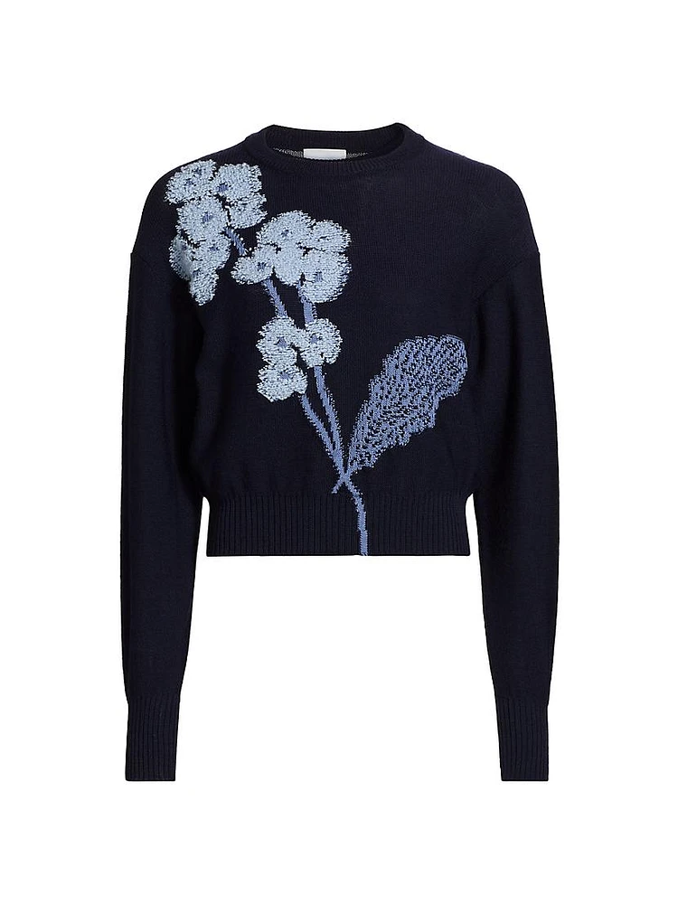 Floral Crop Sweater