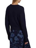 Floral Crop Sweater