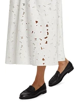 Guipure Lace Midi Shirtdress