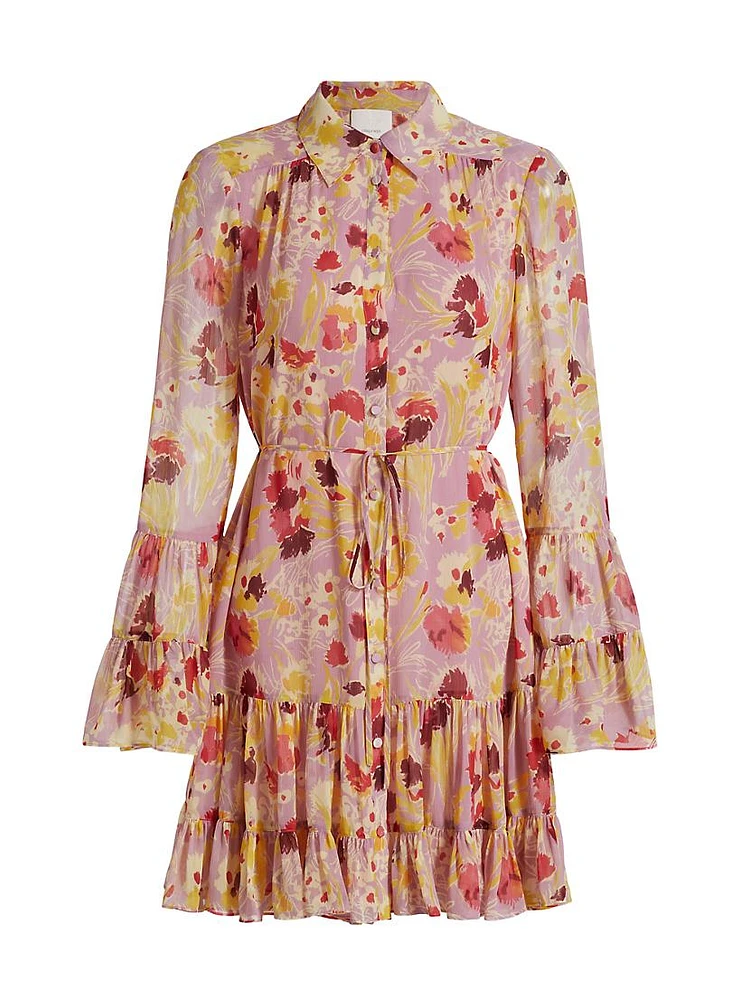 Lyra Floral Gathered Minidress
