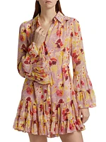 Lyra Floral Gathered Minidress
