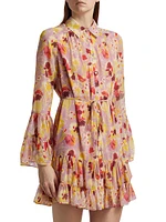 Lyra Floral Gathered Minidress