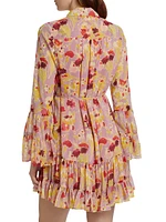 Lyra Floral Gathered Minidress