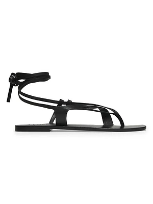 Rita Leather Ankle-Wrap Sandals