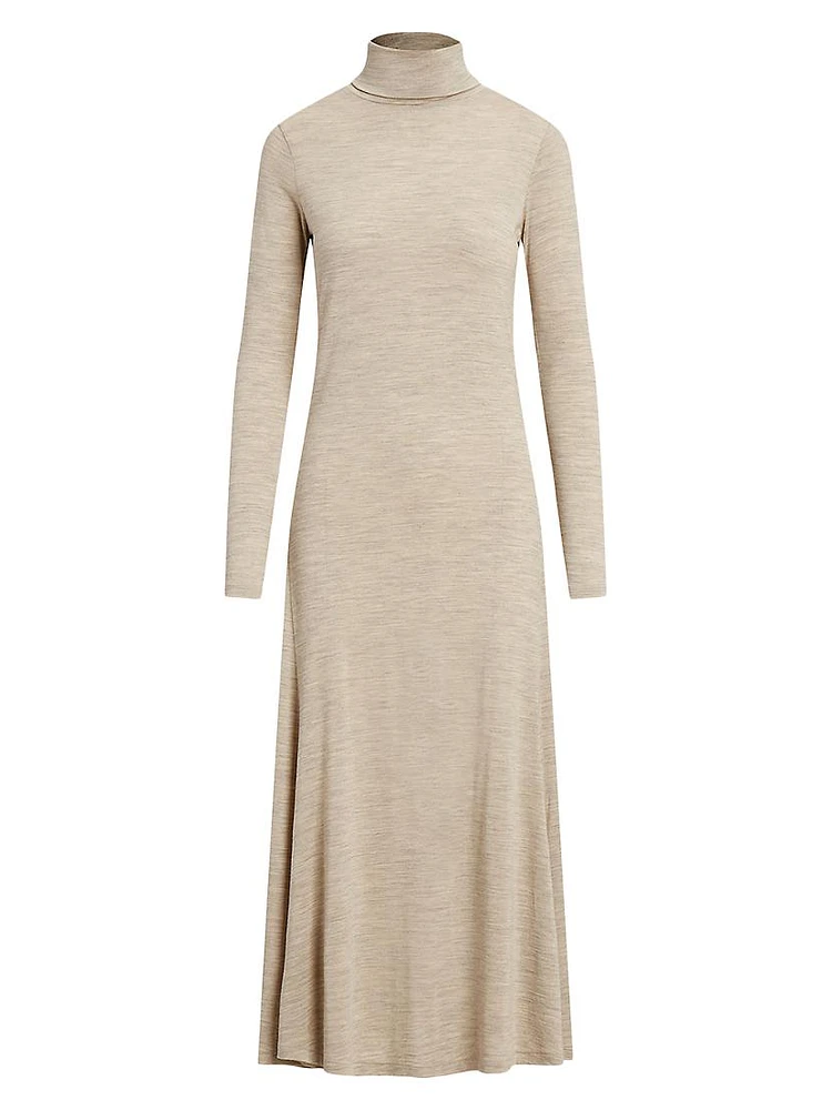 Wool-Blend Turtleneck Maxi Dress