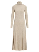 Wool-Blend Turtleneck Maxi Dress