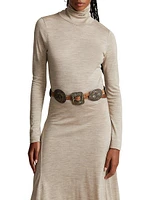 Wool-Blend Turtleneck Maxi Dress