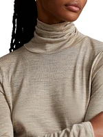 Wool-Blend Turtleneck Maxi Dress