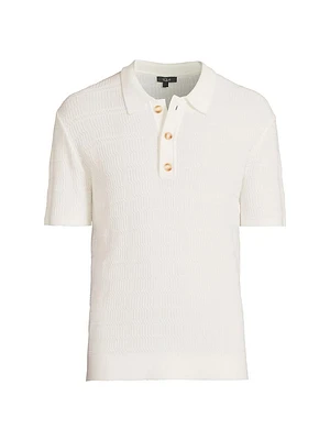 Nathan Textured Knit Polo Shirt