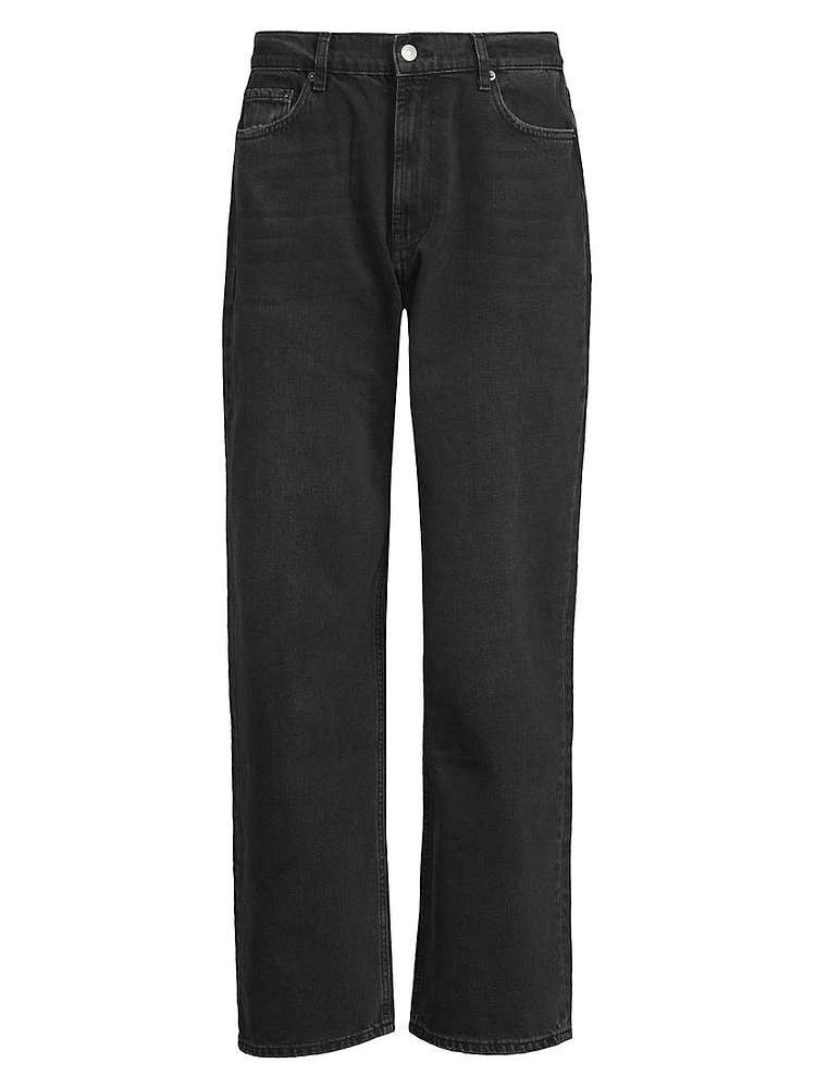Cutler Denim Mid-Rise Straight-Leg Jeans