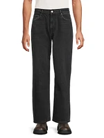 Cutler Denim Mid-Rise Straight-Leg Jeans