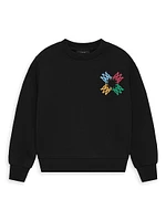 Little Boy's & Quad Scribble Crewneck Sweatshirt