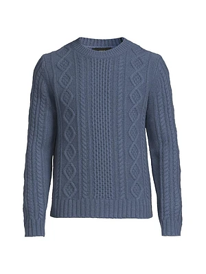 Aran Cableknit Wool Sweater