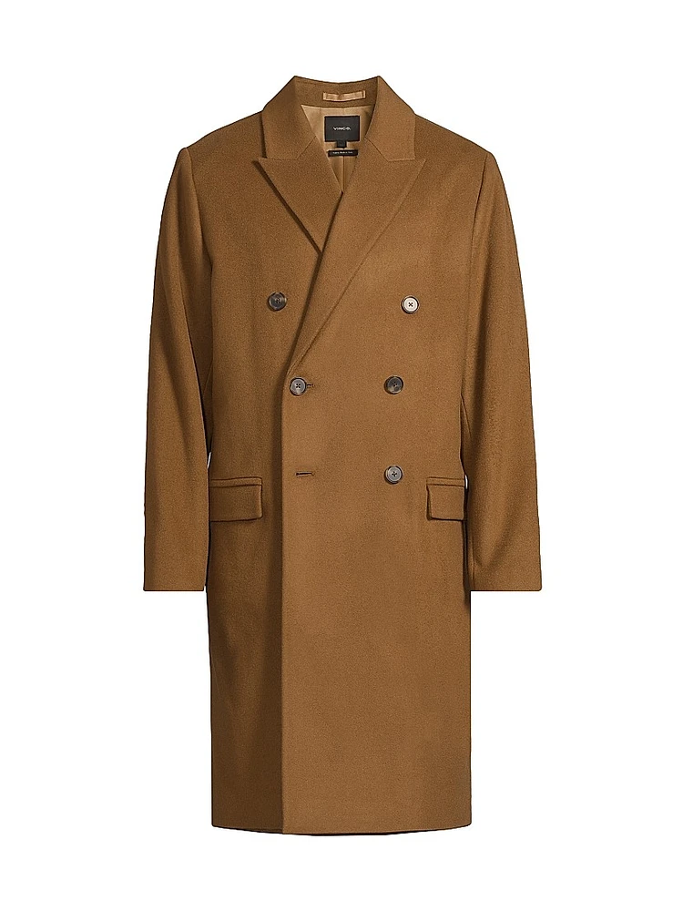 Double-Breasted Wool-Blend Coat