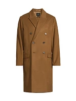 Double-Breasted Wool-Blend Coat