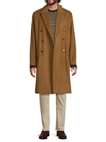 Double-Breasted Wool-Blend Coat