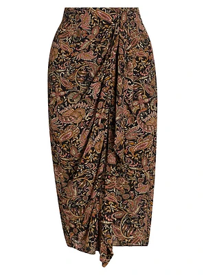 Zaine Paisley Knee-Length Skirt