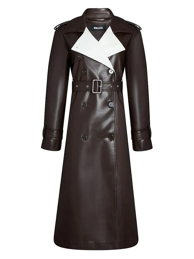Estelle Leather Trench Coat