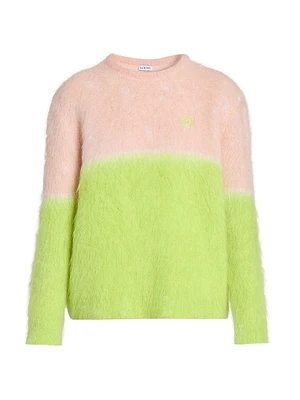 Mohair-Blend Colorblocked Sweater