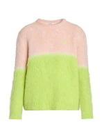 Mohair-Blend Colorblocked Sweater