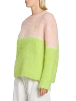 Mohair-Blend Colorblocked Sweater