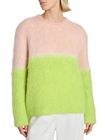 Mohair-Blend Colorblocked Sweater