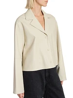 Leather Pajama Blouse