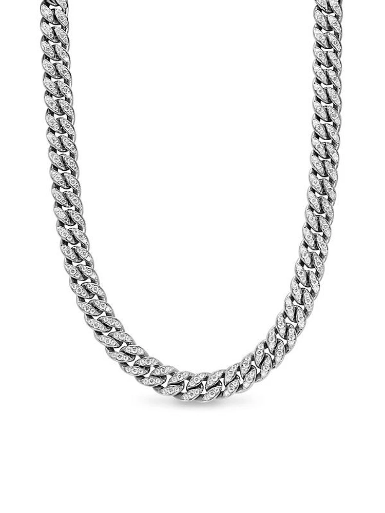 Curb Chain Necklace in Sterling Silver