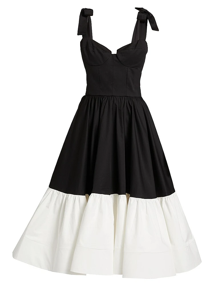 Catalina Two-Tone Midi-Dress