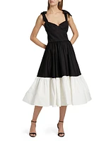 Catalina Two-Tone Midi-Dress