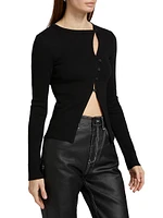 Democrazy Rework Long-Sleeve Asymmetric Top