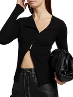 Democrazy Rework Long-Sleeve Asymmetric Top