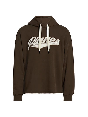 Sherpa Logo Open Hem Hoodie