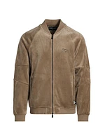 Velour Zip-Front Track Jacket