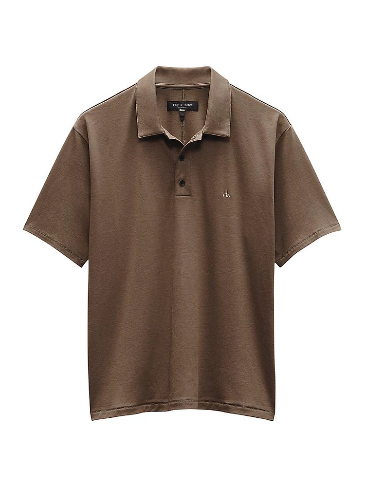 Logo Stretch Cotton Polo Shirt