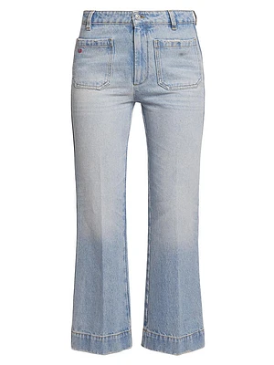 Alina High-Rise Cropped Flared Jeans