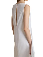 Kenith Draped Cotton Poplin Maxi Dress