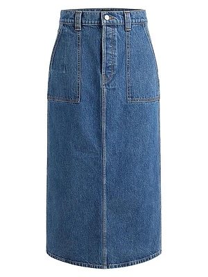 Genevieve Denim Midi-Skirt