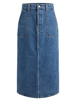 Genevieve Denim Midi-Skirt