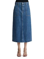 Genevieve Denim Midi-Skirt