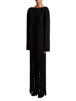 Paley Fringed-Hem Maxi Dress