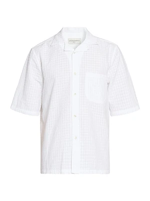 Eren Cotton Lace Button-Front Shirt
