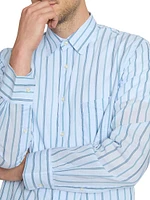 Benoit Striped Cotton Poplin Shirt