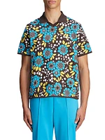 adidas x Wales Bonner Floral Knit Polo Shirt