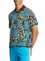 adidas x Wales Bonner Floral Knit Polo Shirt